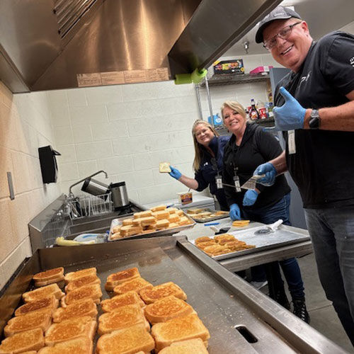 Sales Team (Front to Back: Steve, Leslie and Colista) have fun volunteering at the Boys & Girls Club. Sales Team (Front to Back: Steve, Leslie and Colista) have fun volunteering at the Boys & Girls Club.