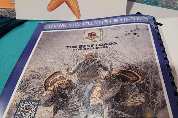 Jellyfish sponsor page in a magazine
